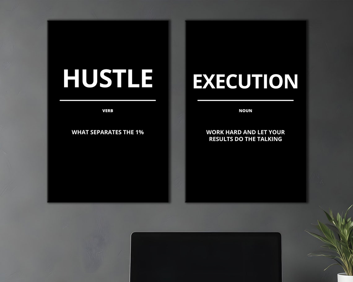 Execution Definition Noun Let Results Do The Talking Black Poster - Image 6