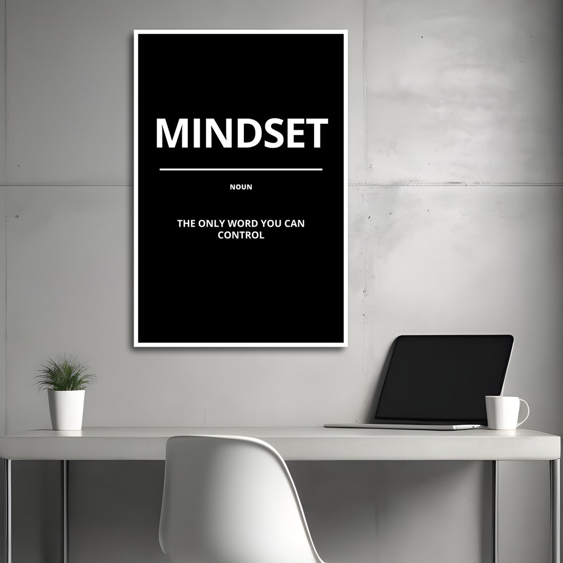 Mindset Bold Black Dictionary Definition Motivational Poster - Image 4