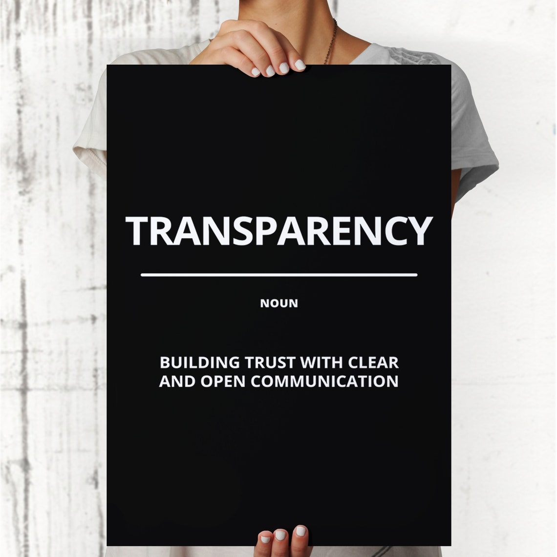 Transparency Bold Black Dictionary Definition Motivational Poster - Image 2