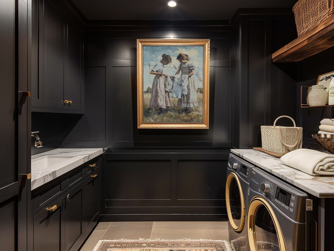 Vintage Farmhouse Laundry Room Art Print, Laundry Decor - Image 3