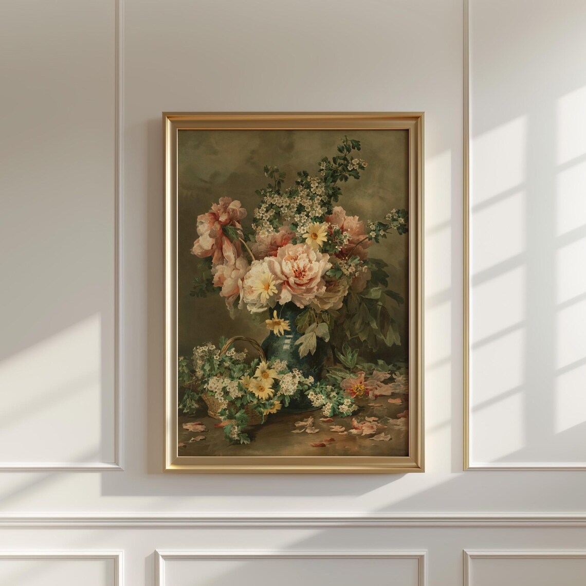 Grand Mixed Rose Bouquet in Classic Floral Still Life Oil Poster - Image 5