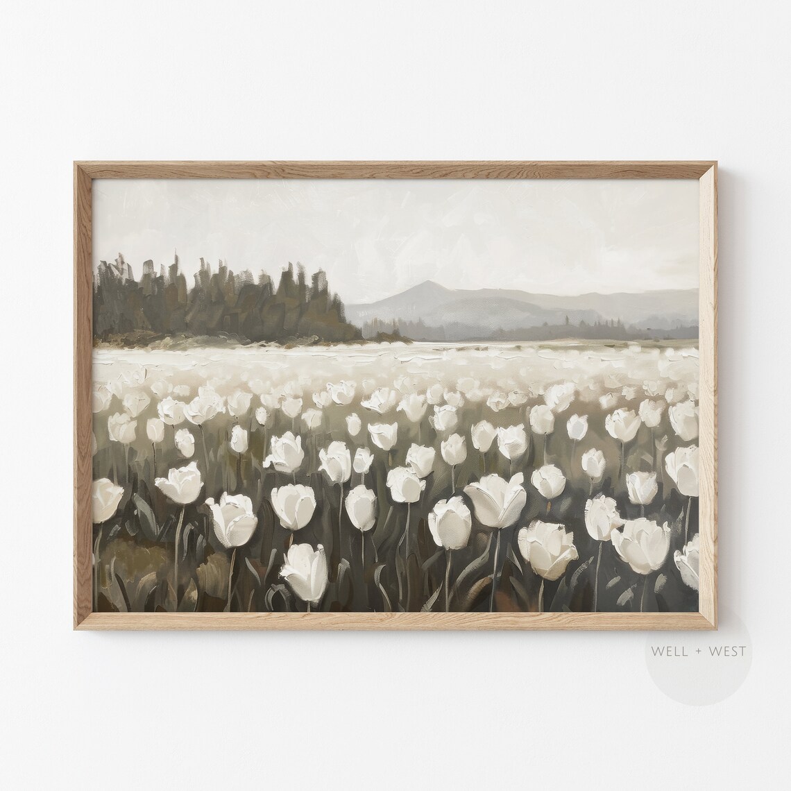 Vintage Wildflower Art, Spring Botanical Landscape - Image 2