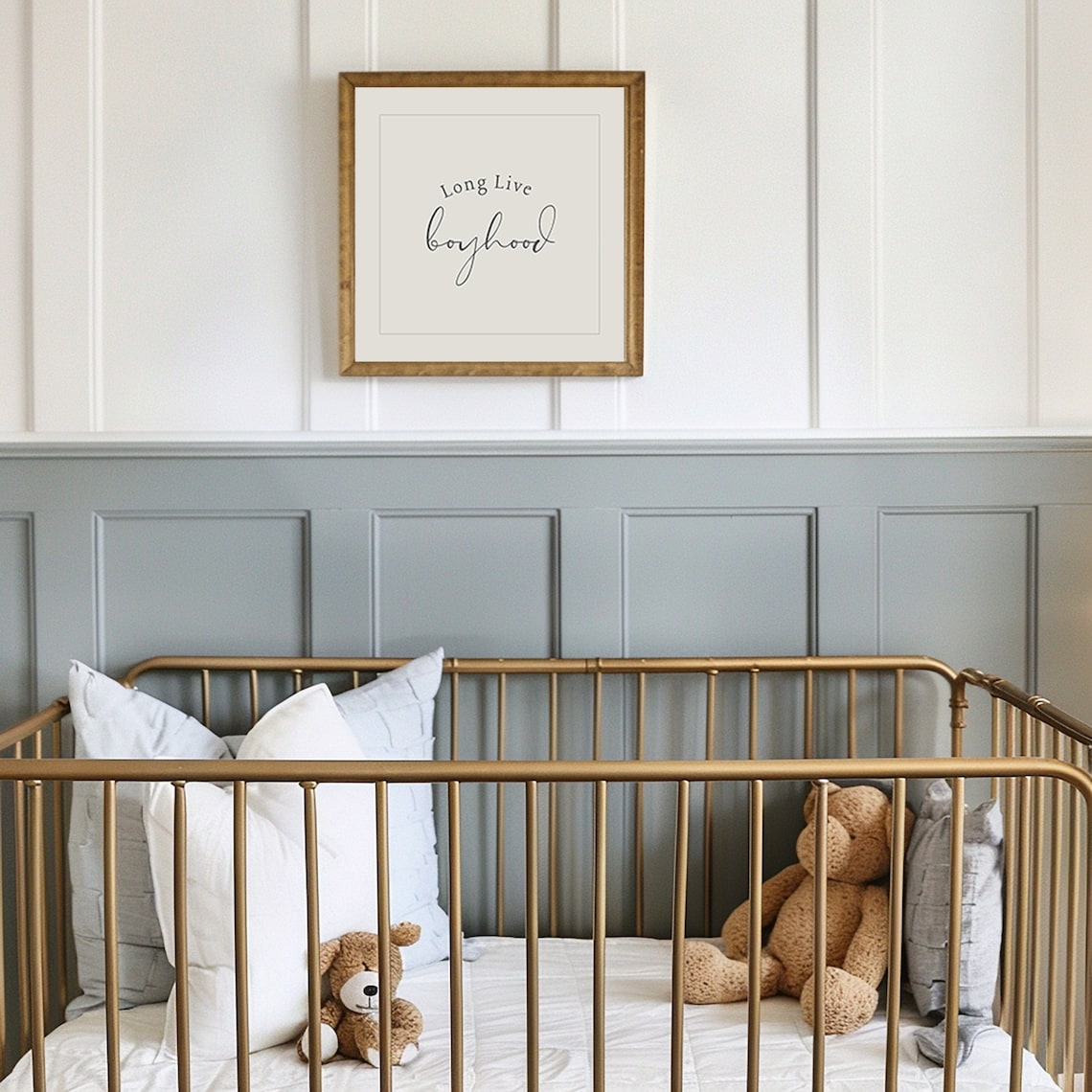 Long Live Boyhood Art Print, Beige Nursery Decor - Image 2