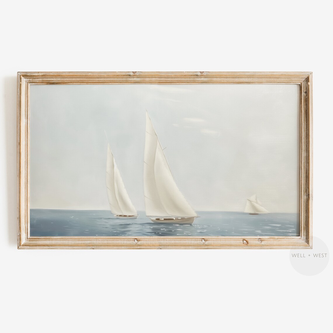 Sailboat Vintage Style Seascape Art Print