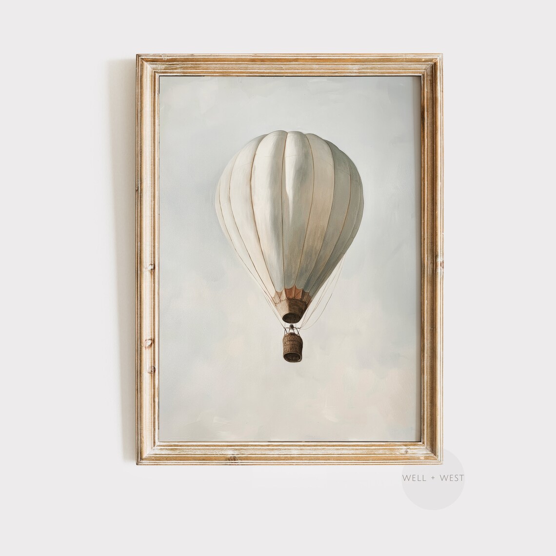Hot Air Balloon Vintage Nursery Decor Art Print
