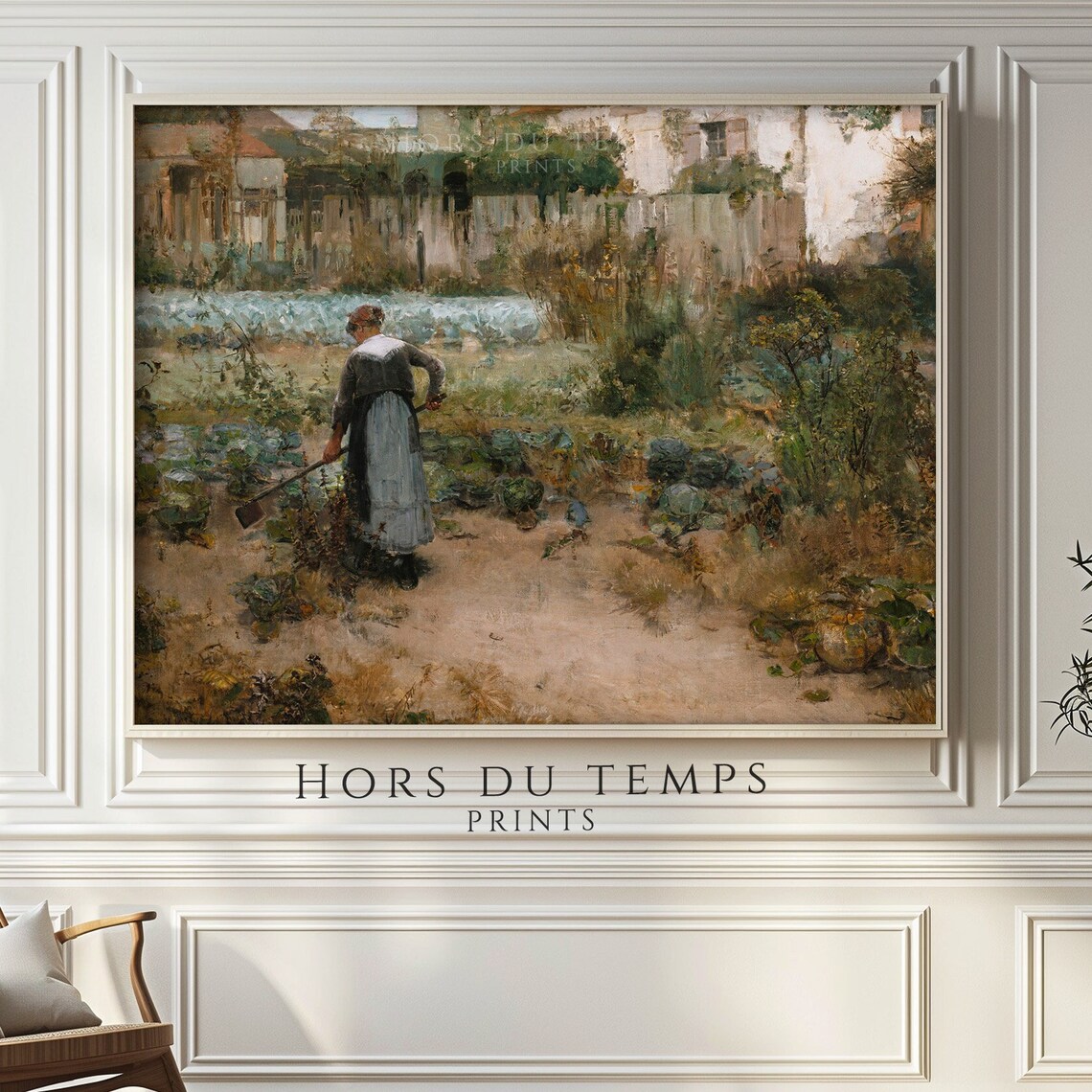 Muted Vegetable Garden Painting Moody Countryside Art Vintage Rustic Wall Decor Hors Du Temps Prints - Image 2