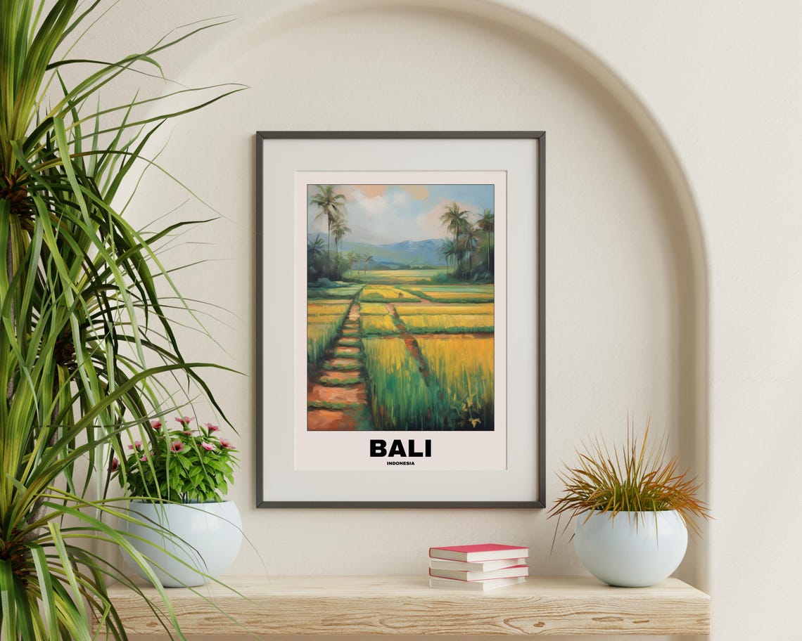 Bali Travel Poster, Scenic Balinese City Painting - Image 3