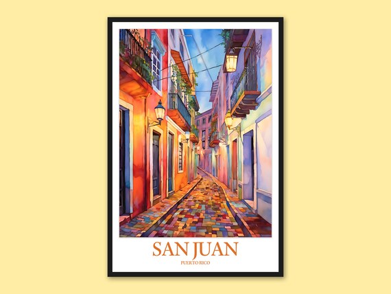 San Juan Travel Print Puerto Rico Wall Art