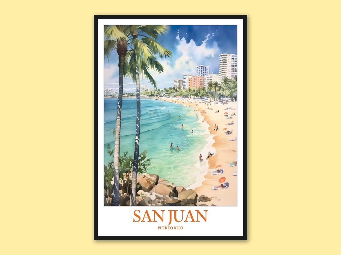 San Juan Travel Print Puerto Rico Wall Art
