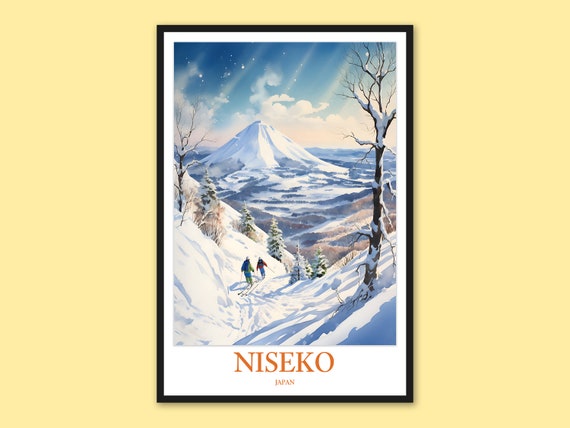 Niseko Ski Print Mount Yotei Winter Travel Poster