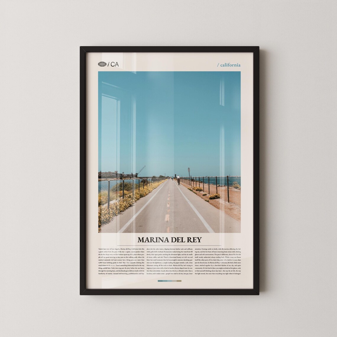 Marina Del Rey Travel Poster, Venice Canals