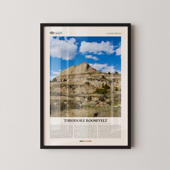 Theodore Roosevelt National Park Badlands Butte North Dakota Poster