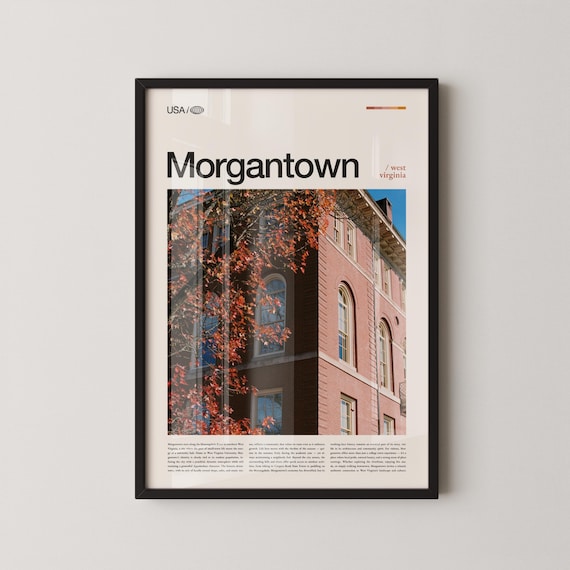 Morgantown West Virginia Autumn Brick Building Close Photo Poster