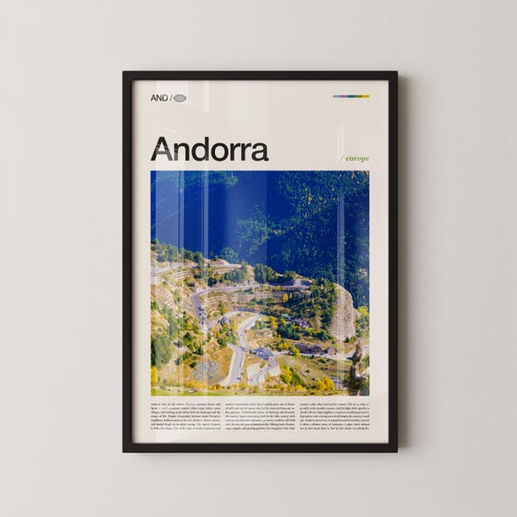 Andorra Wall Art Mountain Country Landscape Print Poster Scenic Pyrenees Photography European Nature Decor