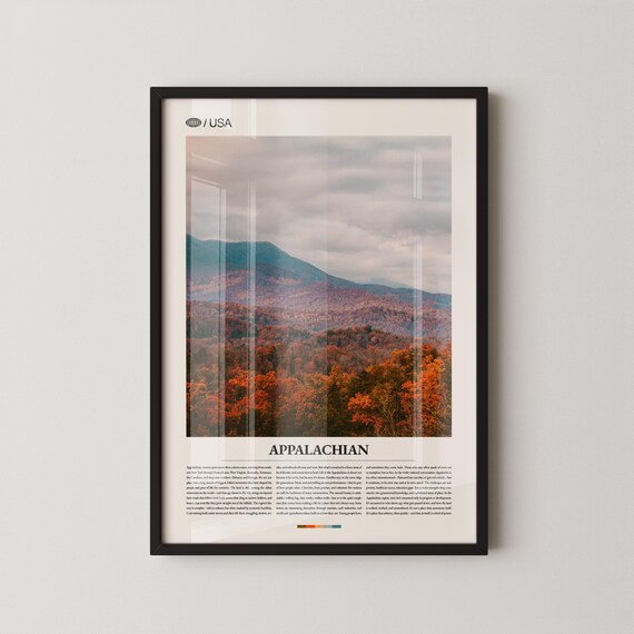 Appalachian Autumn Foliage Mountain Forest Scene Photo Poster