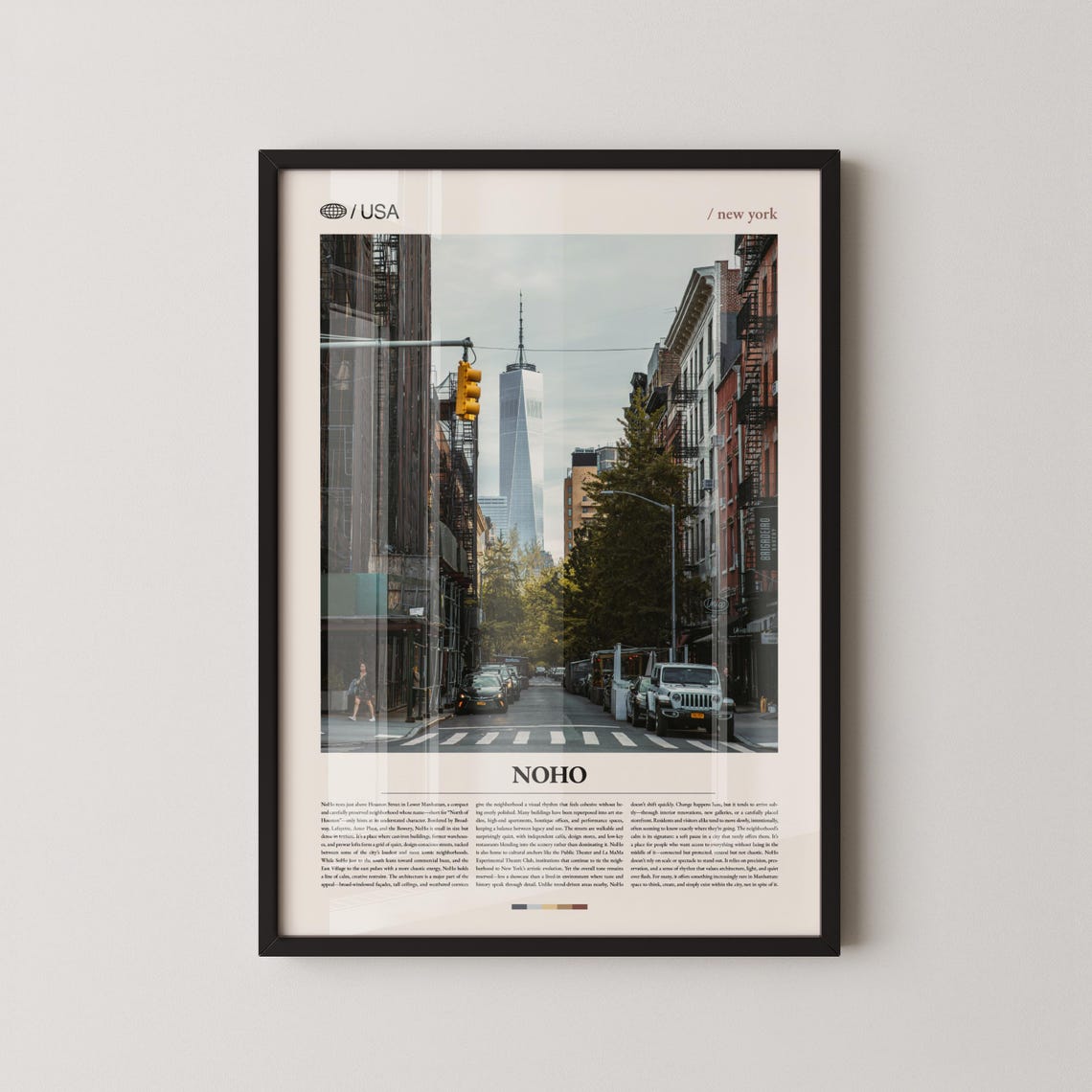 NoHo New York Street View With One World Trade Center Photo Poster
