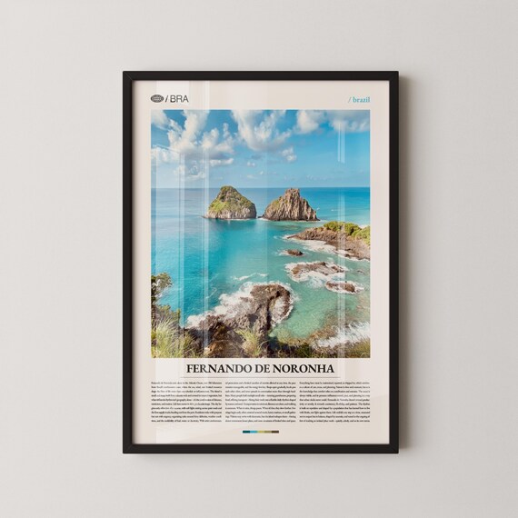 Fernando De Noronha Print Wall Art Poster Brazil Island Photography Tropical Paradise Decor