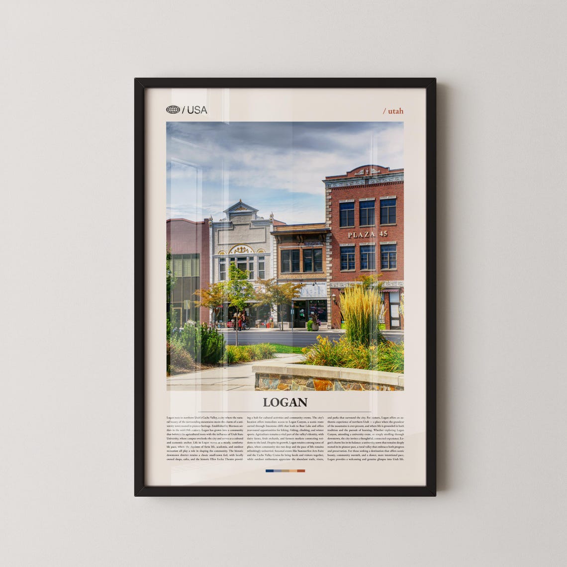 Logan Utah Historic Downtown Buildings Travel Poster Photography