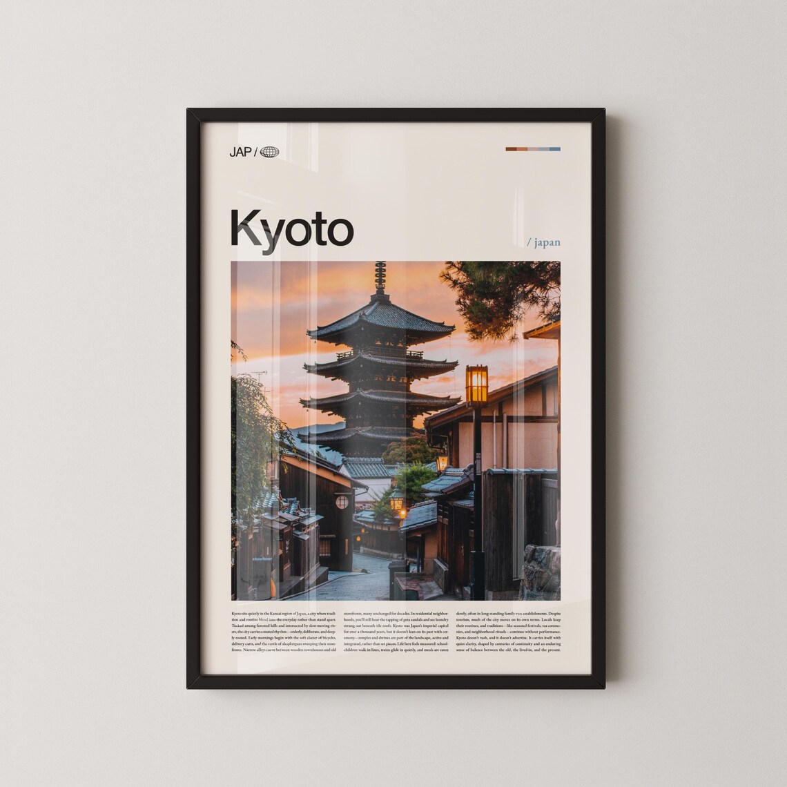 Kyoto Japan Wall Art Historic Temple And Garden Landscape Print Poster Scenic Japanese Heritage Photography Cultural Decor