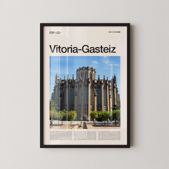 Vitoria-Gasteiz Basque Country Spain Cathedral Cityscape Poster