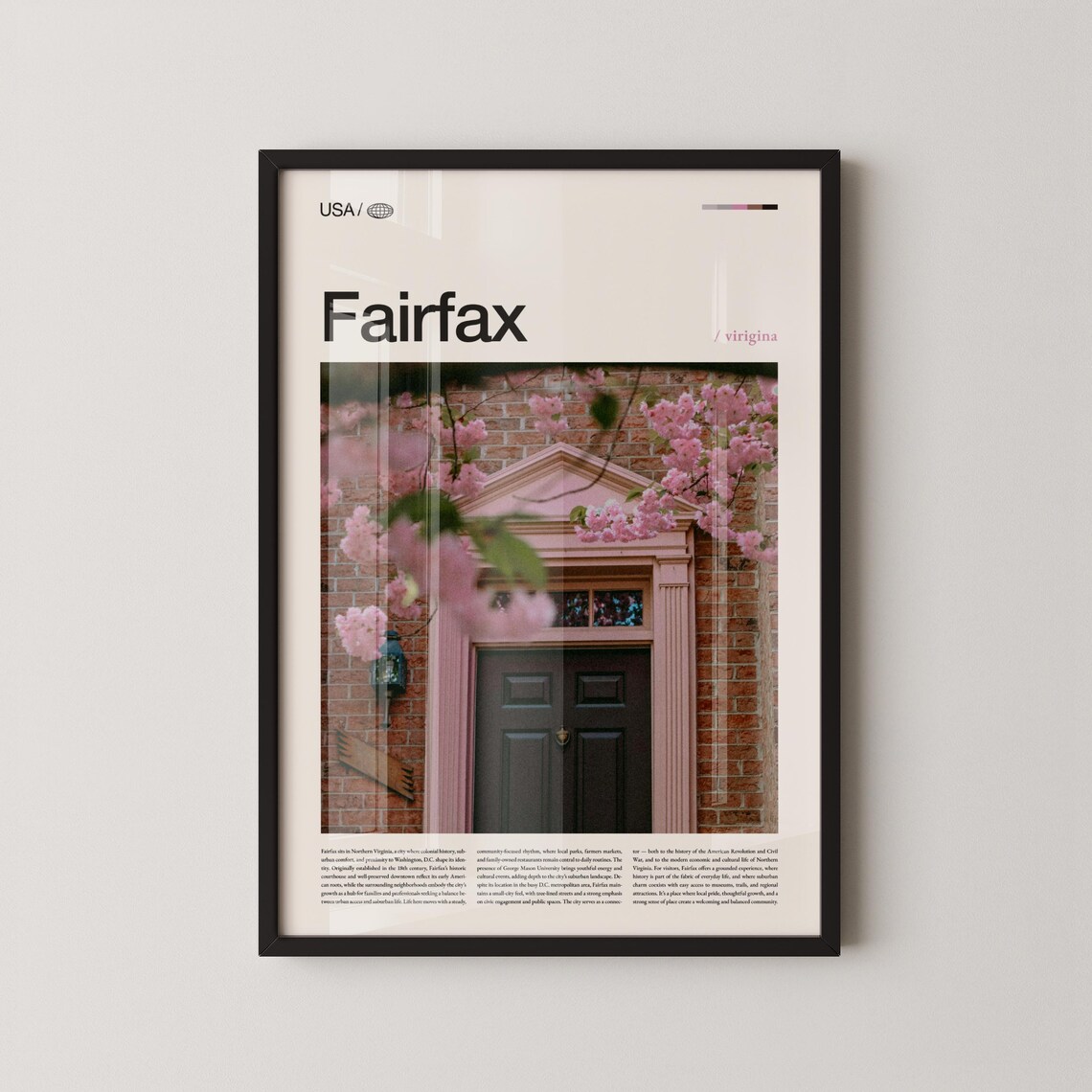 Fairfax Virginia Historic Town Landscape Art Print