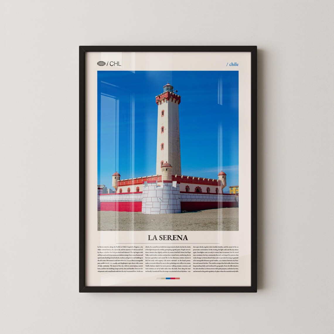 La Serena Print Wall Art Poster Chile Coastal Photography Pacific Ocean Decor