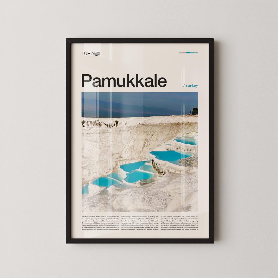 Pamukkale Turkey Travertine Terraces Photography Travel Poster