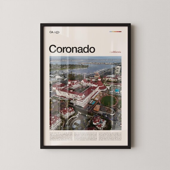 Coronado California Hotel Del Coronado Bay Aerial Photo Poster