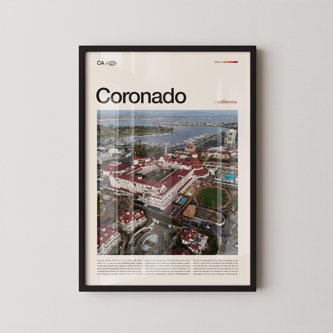 Coronado California Hotel Del Coronado Bay Aerial Photo Poster