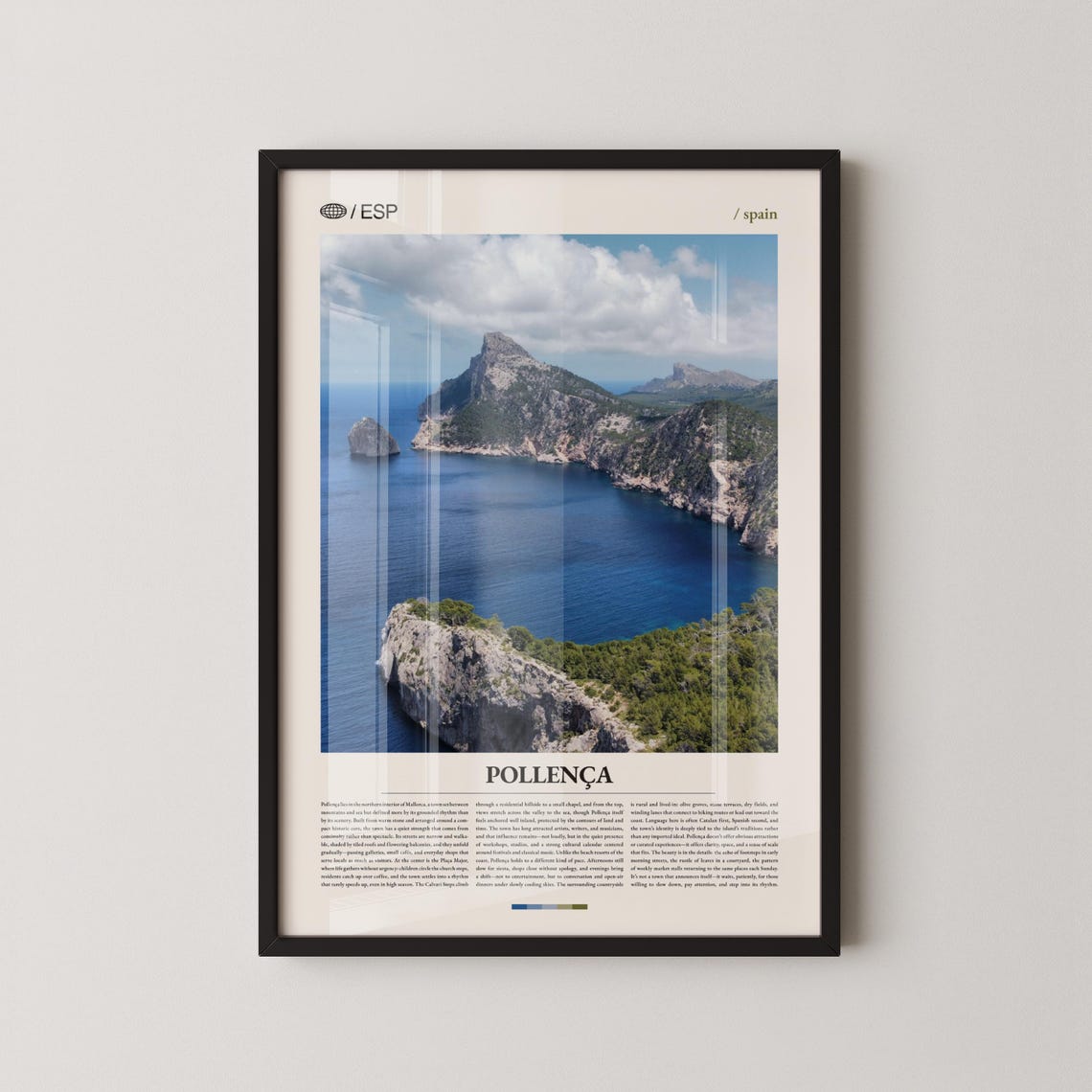 Pollenca Mallorca Spain Coastal Cliffs Sea View Travel Poster