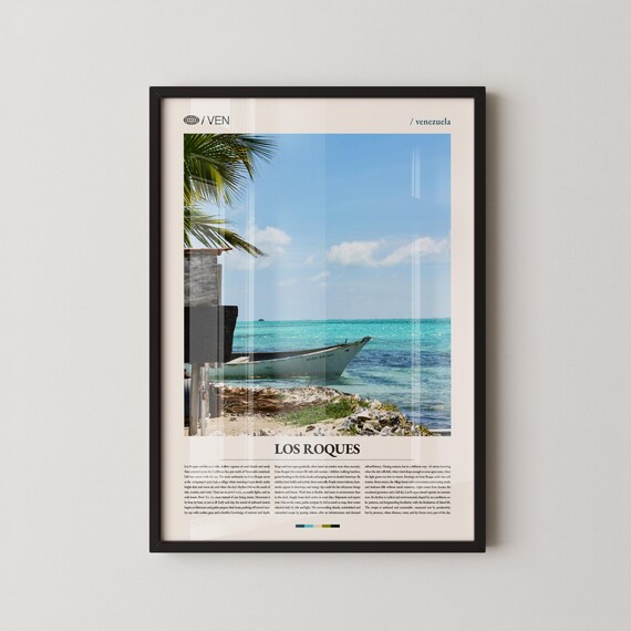 Los Roques Print Wall Art Poster Venezuela Island Photography Caribbean Beach Decor