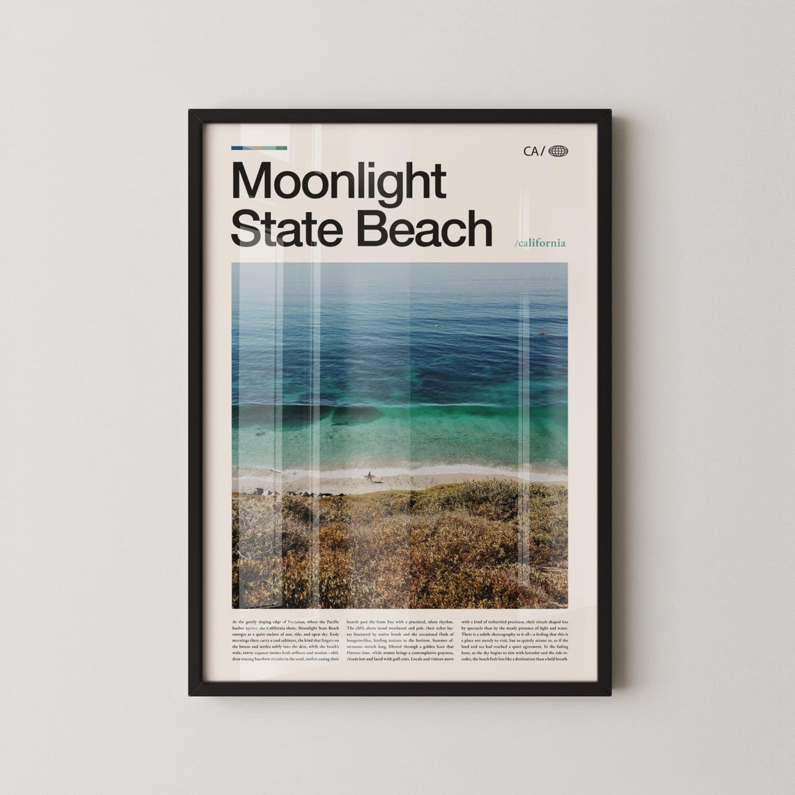 Moonlight State Beach Encinitas California Editorial Photo Poster