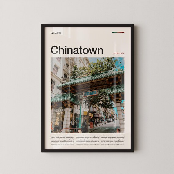 Chinatown Print Wall Art Poster Photo Dragon Gate Grant Avenue Portsmouth Square