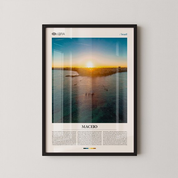 Maceio Print Macei Wall Art Poster Brazil Beach Photography Tropical Coastal Decor