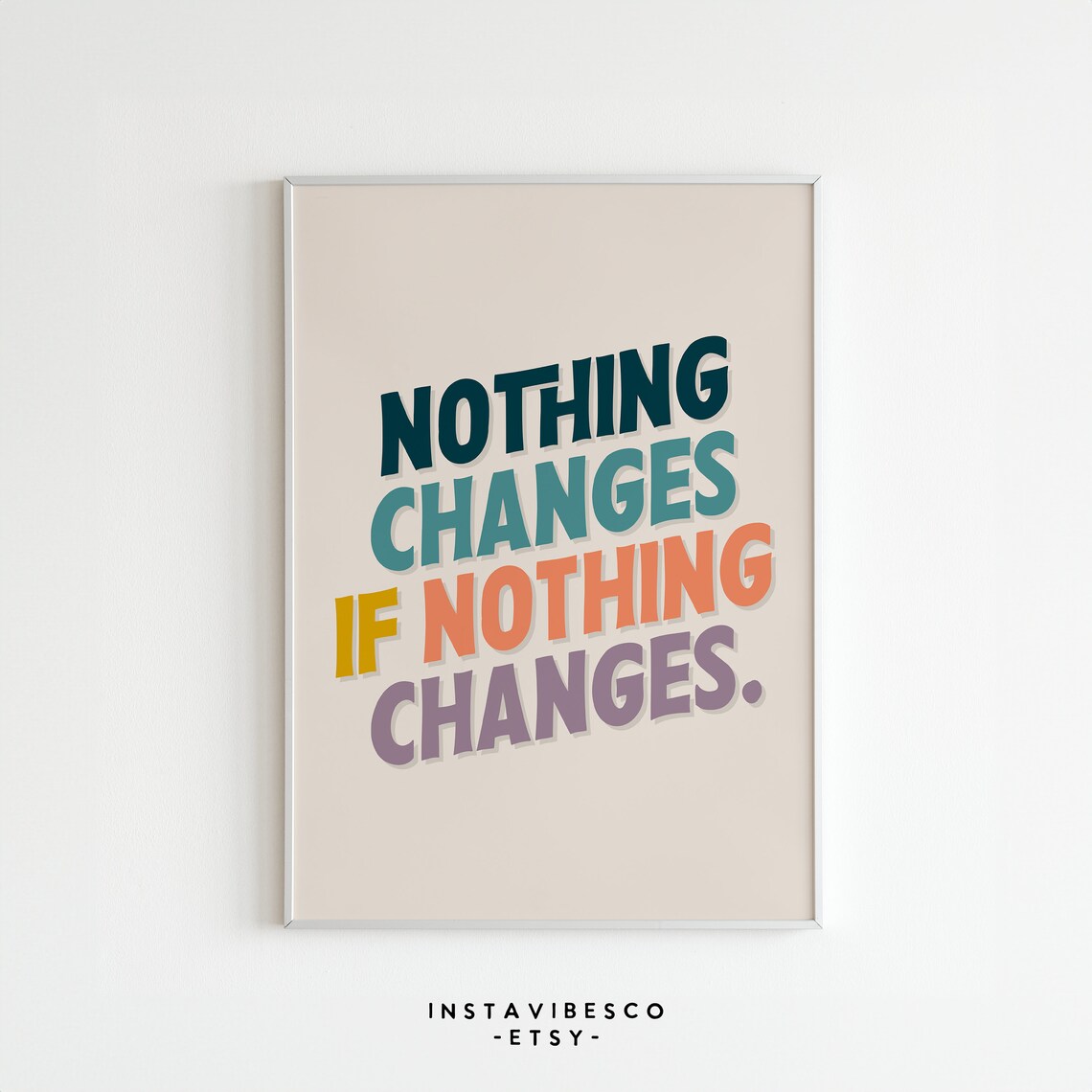 Nothing Changes If Nothing Changes Quote Poster - Image 2