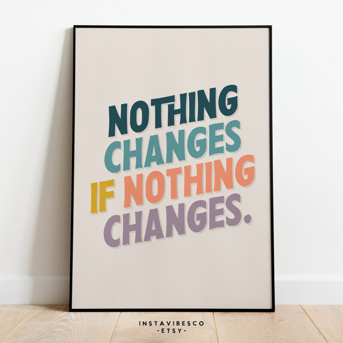 Nothing Changes If Nothing Changes Quote Poster