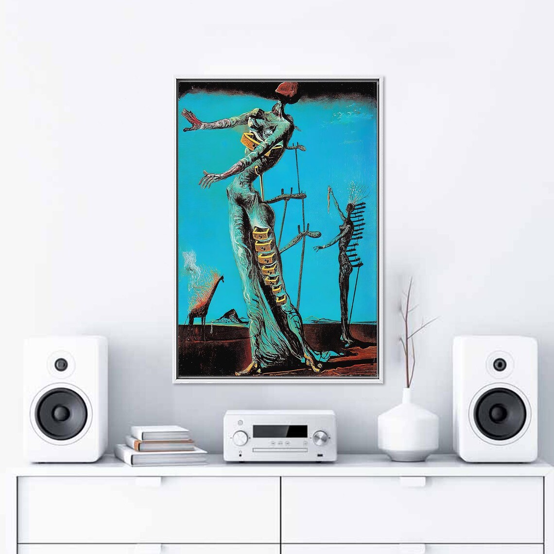 Salvador Dali, The Burning Giraffe Art Print - Image 3