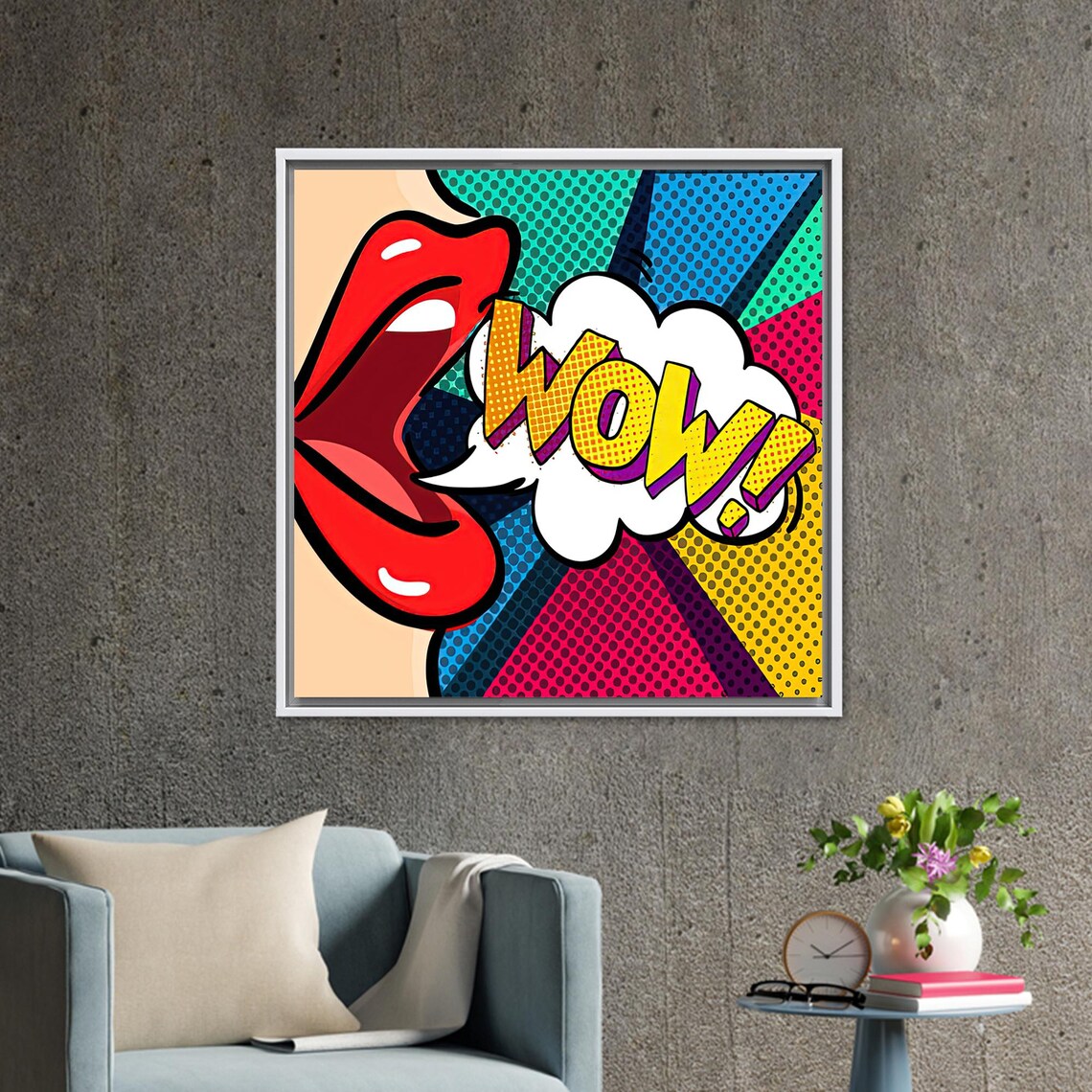 Urban Graffiti Woman Wow Pop Art Print - Image 3