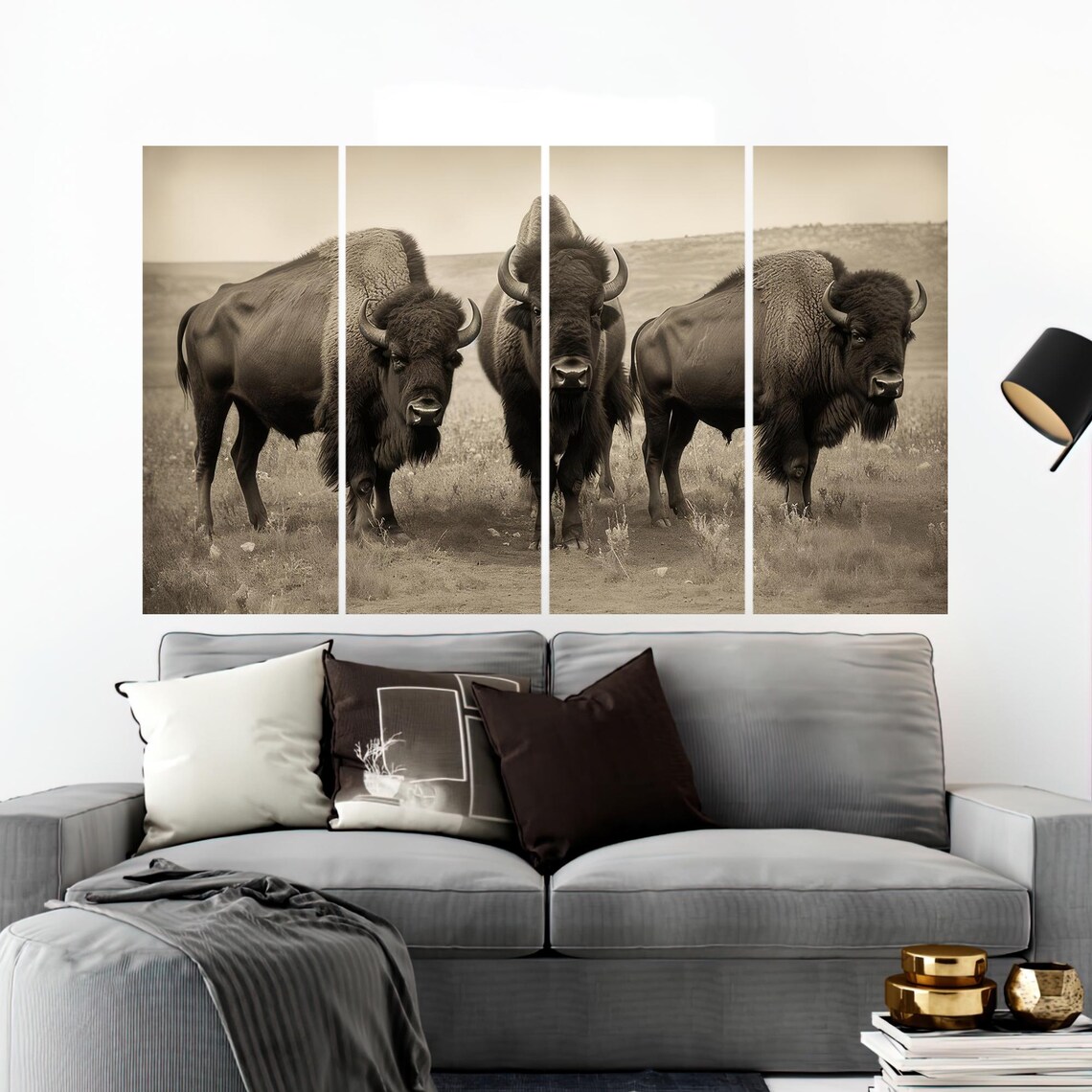 Bison Glass Wall Decoration, Personalized Gift Box - Image 3