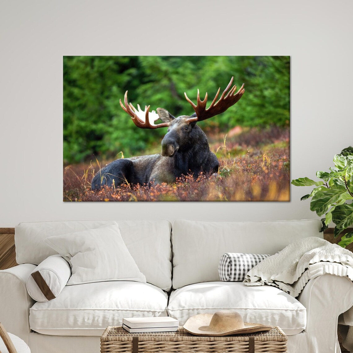 Elk and Moose Halloween Decor, Man Cave Art