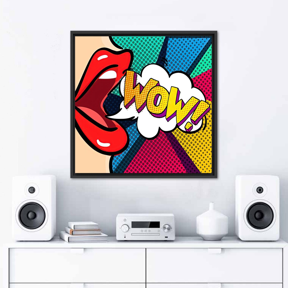 Urban Graffiti Woman Wow Pop Art Print - Image 2