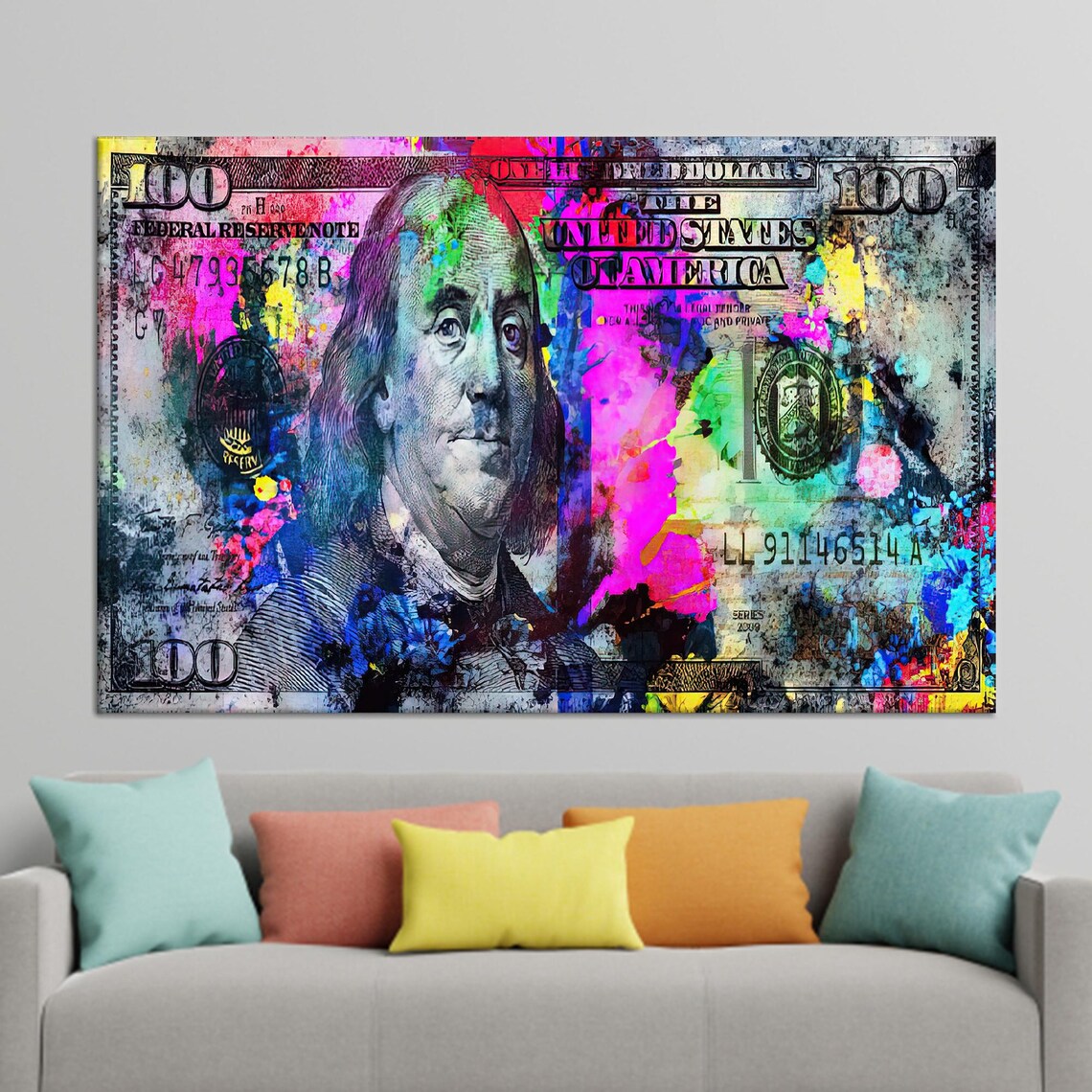 Office Glass Wall Art, Modern Dollar Gift - Image 4