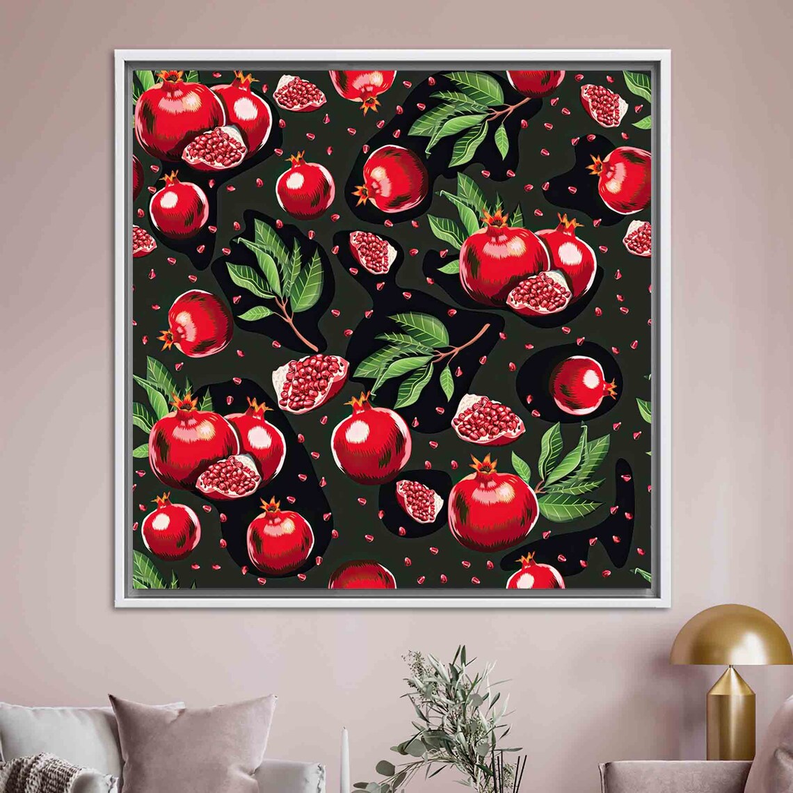 Pomegranate Art, Modern Kitchen Wall Decor - Image 4