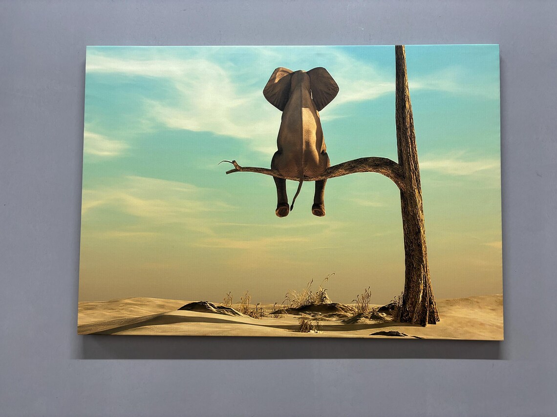 Abstract Elephant Surreal Animal Artwork Print - Image 4