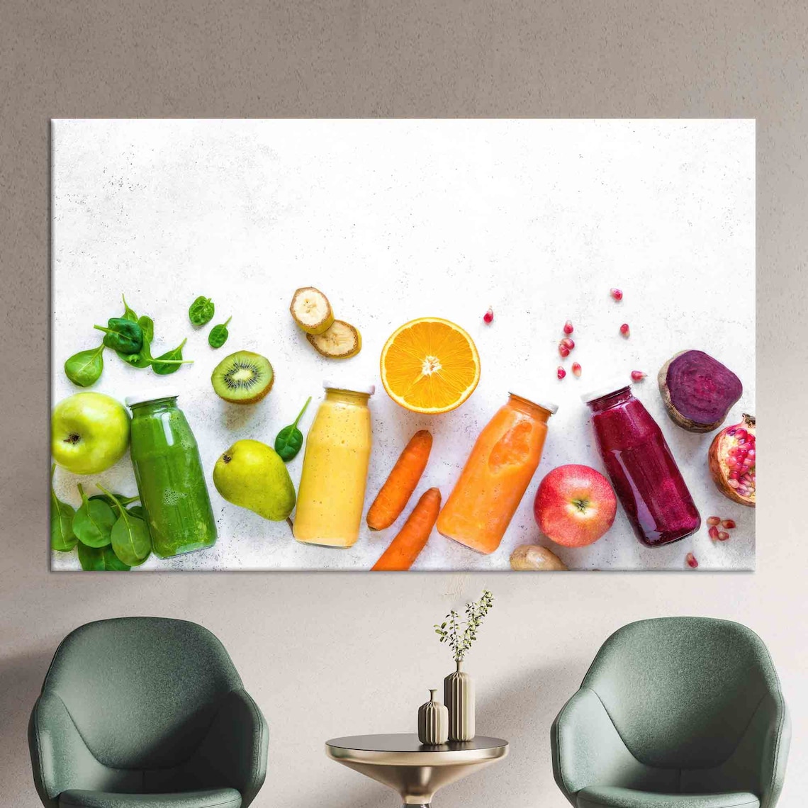 Vegetables and Fruits Colorful Kitchen Wall Art