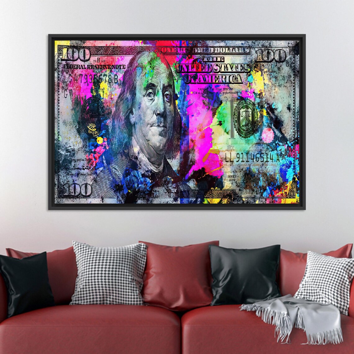 Office Glass Wall Art, Modern Dollar Gift - Image 2