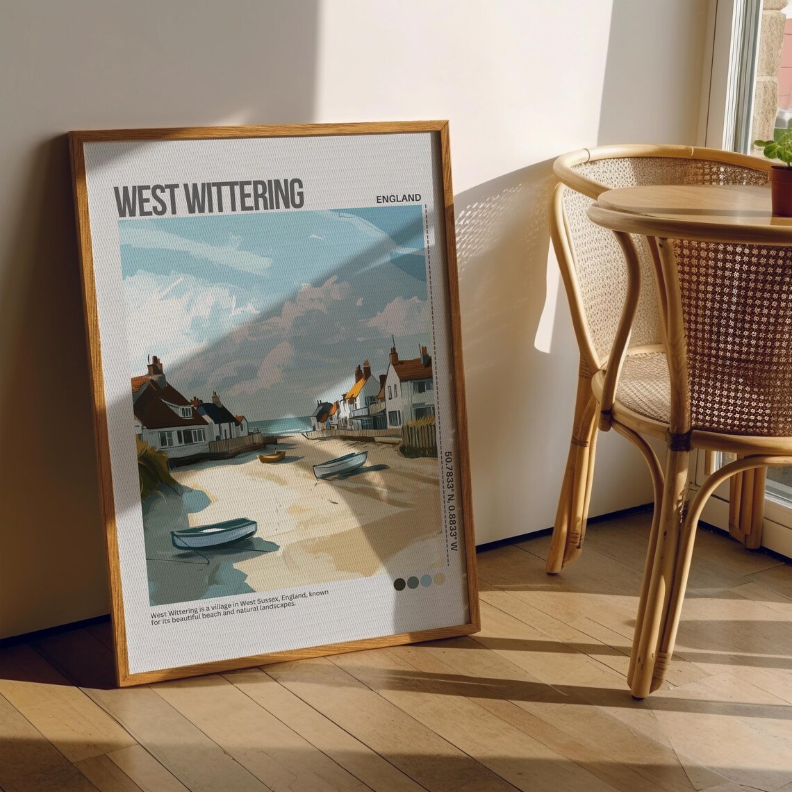 West Wittering Beach Sussex Coastal Village England Travel Poster - Image 5