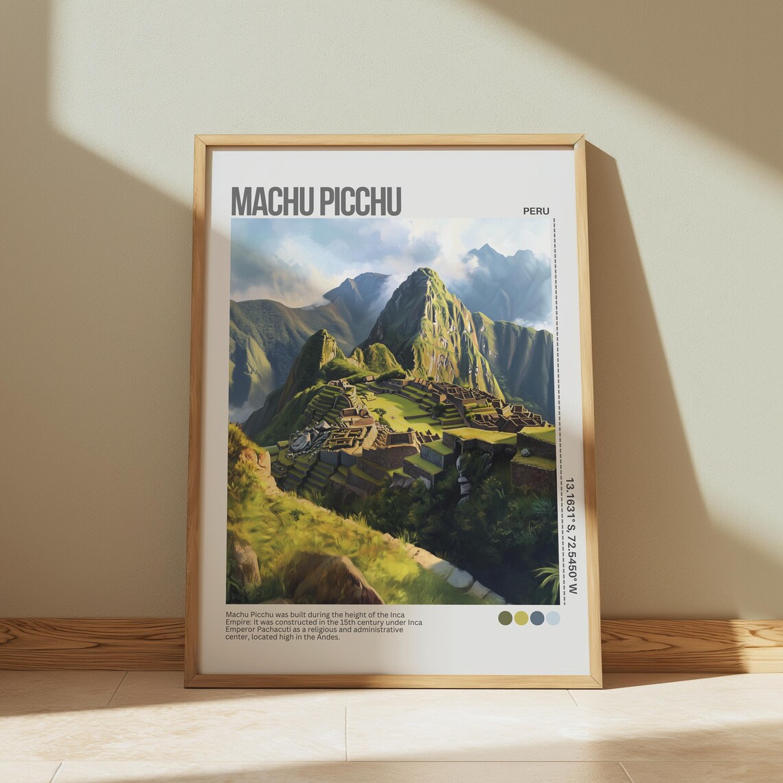 Machu Picchu Lush Green Valley Sunlit Peru Ruins Travel Poster - Image 7