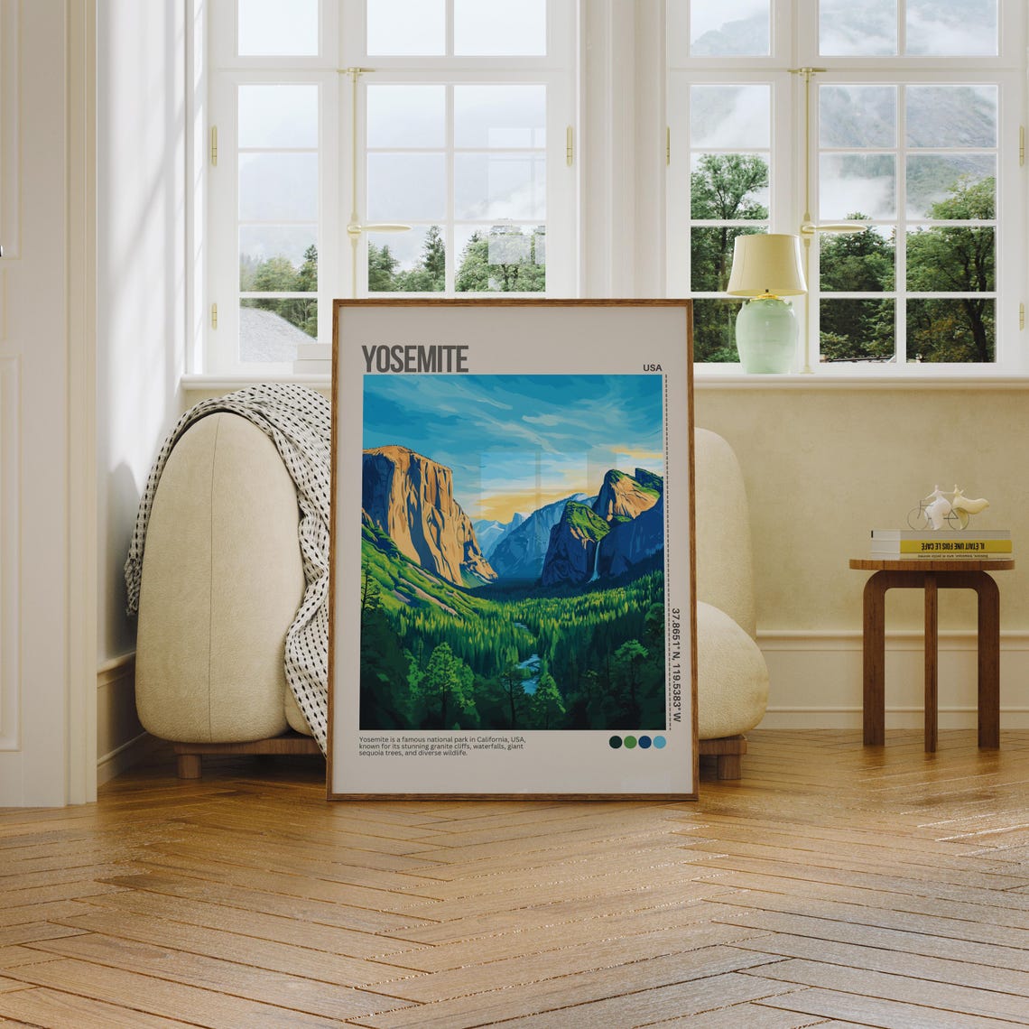 Yosemite National Park Granite Cliffs California Travel Poster - Image 3
