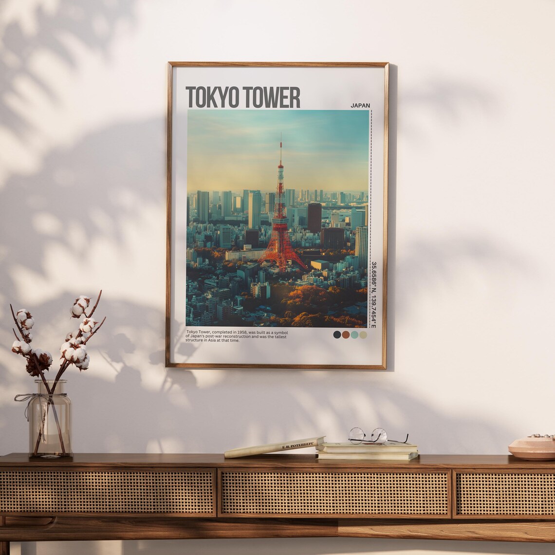 Tokyo Tower Japan Golden Hour Cityscape Photography Art Poster - Image 3
